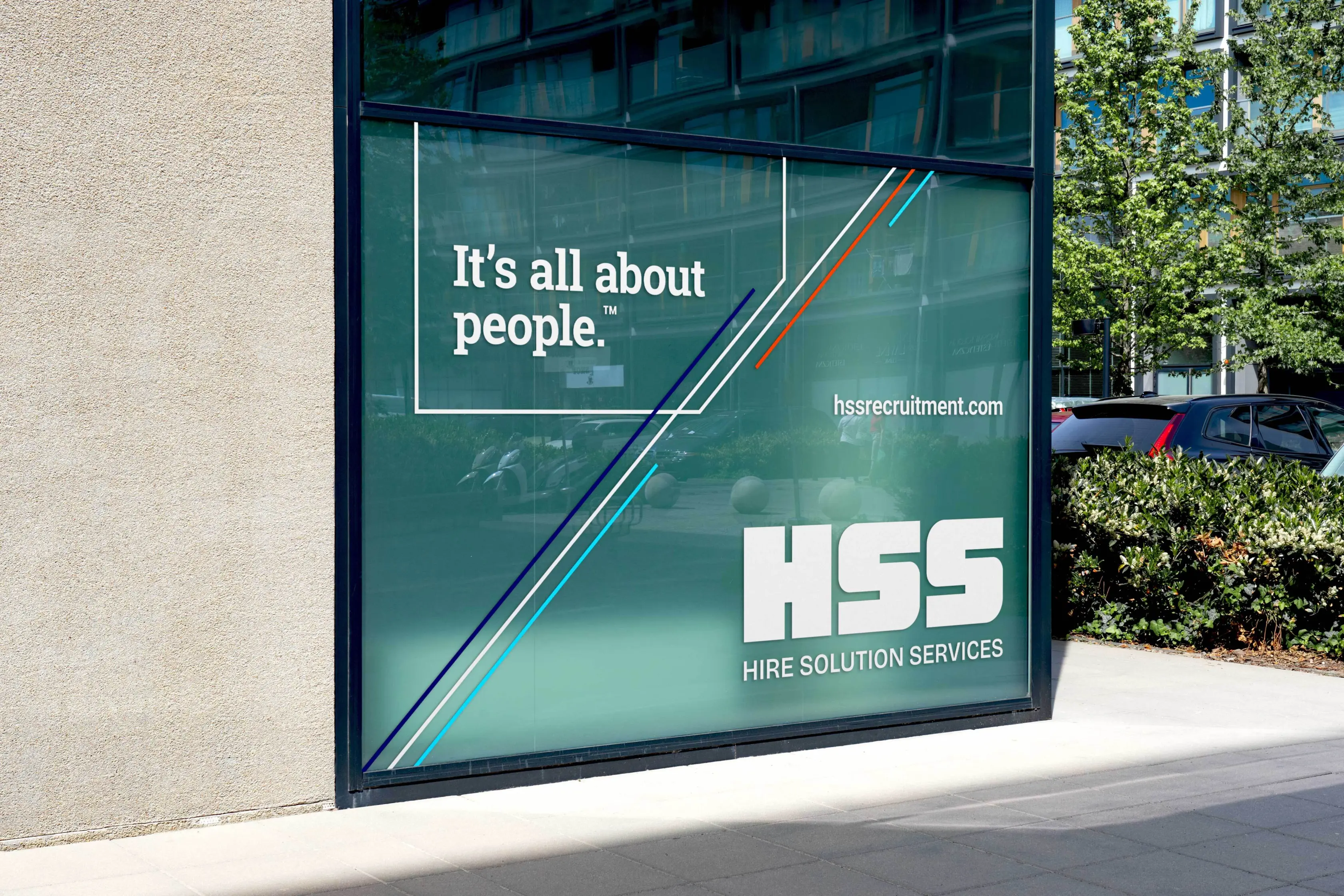 HSS Brand, Free Corner Storefront Mockup