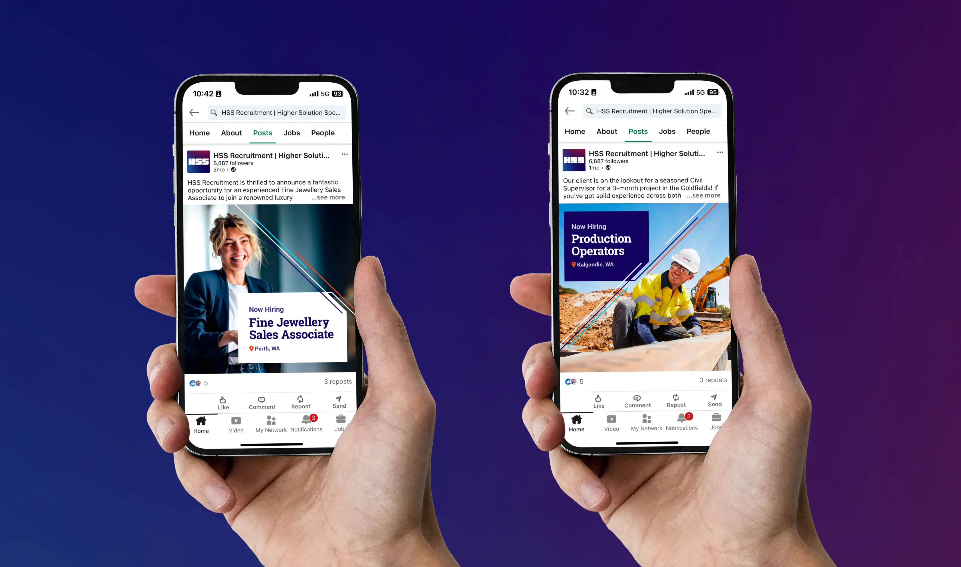HSS Brand, HSS Social Media Mockup gradient